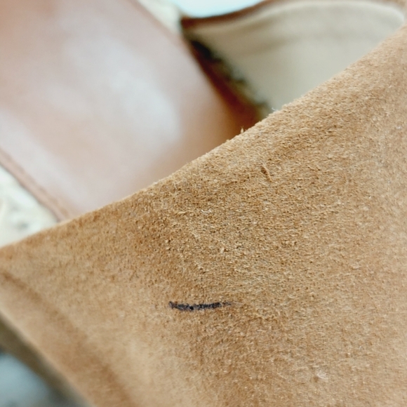 New Marc Fisher Mladalyn Leather/Suede Patform Espadrille Wedge Sandals D247 - Picture 13 of 14